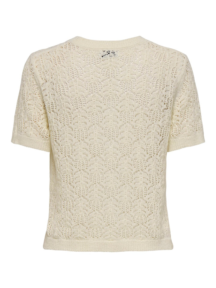 Jdykofi Bayo S/s O-neck Pullover Kn - Ecru