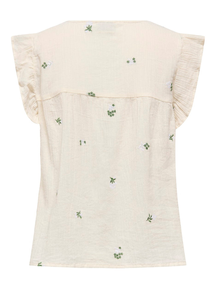 Jdyalba Sl Frill Shirt - Ecru