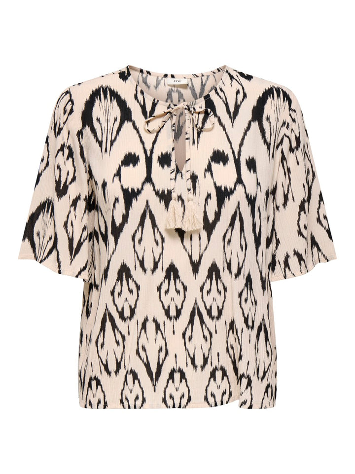 Jdybree Life 2/4 Top Wvn - Ecru Dessin