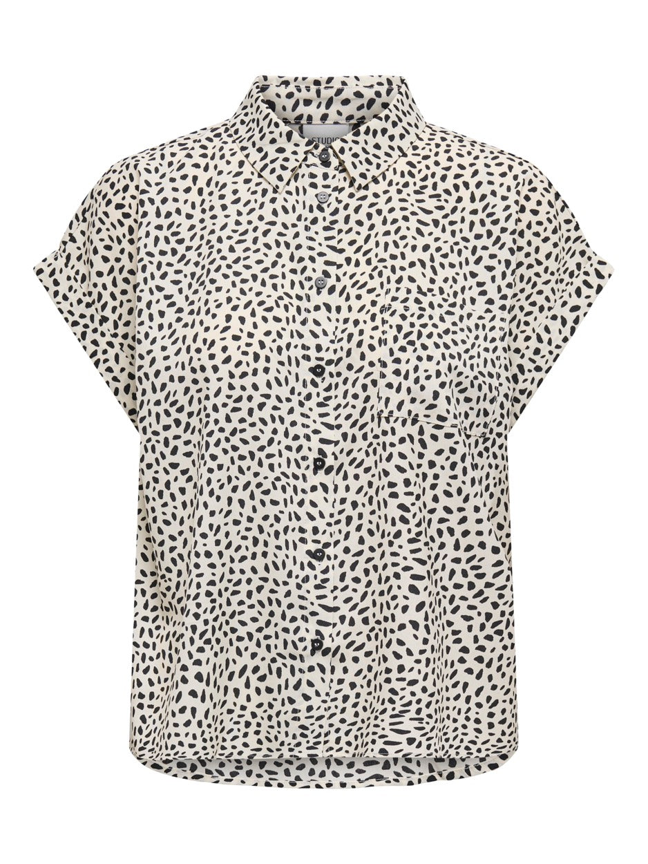 Onlhannover Life S/s Shirt Wvn Noos - Ecru Dessin