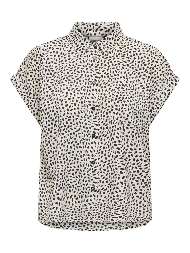 Onlhannover Life S/s Shirt Wvn Noos - Ecru Dessin