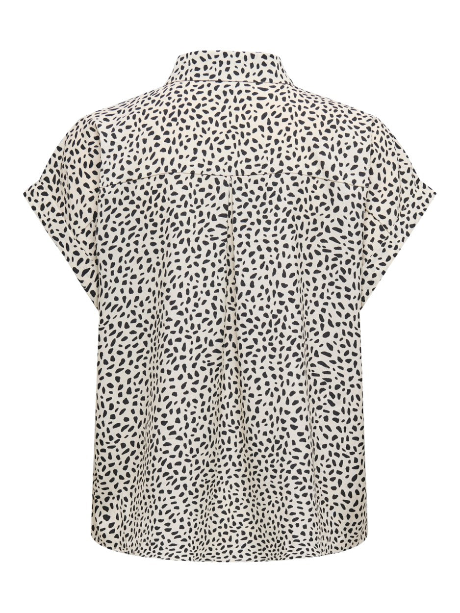 Onlhannover Life S/s Shirt Wvn Noos - Ecru Dessin