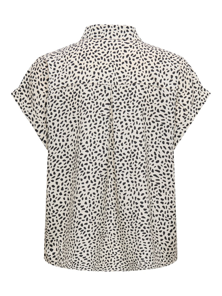 Onlhannover Life S/s Shirt Wvn Noos - Ecru Dessin