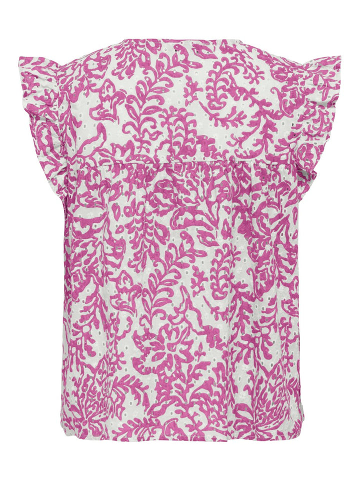 Onlamanda Chanee Cap Emb Top Wvn - Wit Dessin