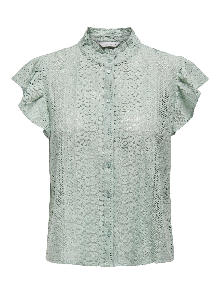 Onlgabina Cap Sleeve Top Wvn - Olijf