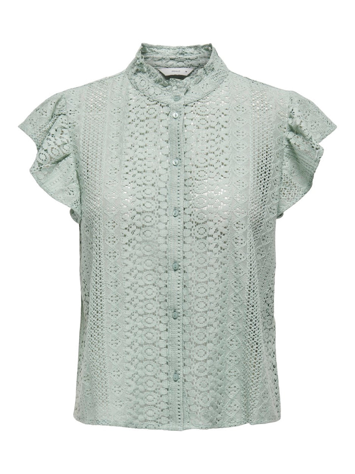 Onlgabina Cap Sleeve Top Wvn - Olijf