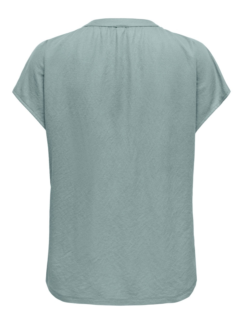 Onljany S/s String Top Jrs - Olijf