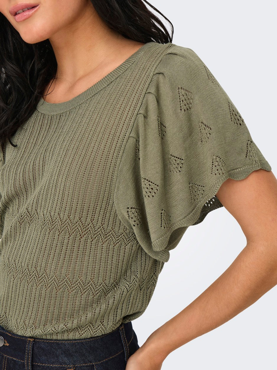 Jdysolis S/s Pullover Knt - Army