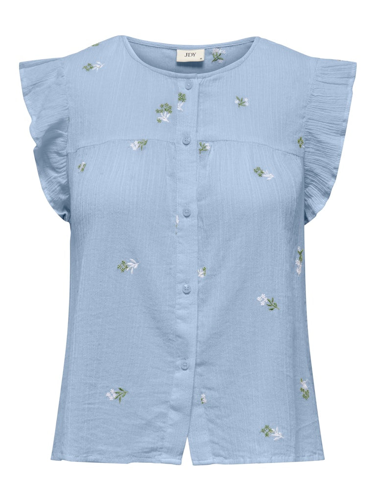 Jdyalba Sl Frill Shirt - Lichtblauw