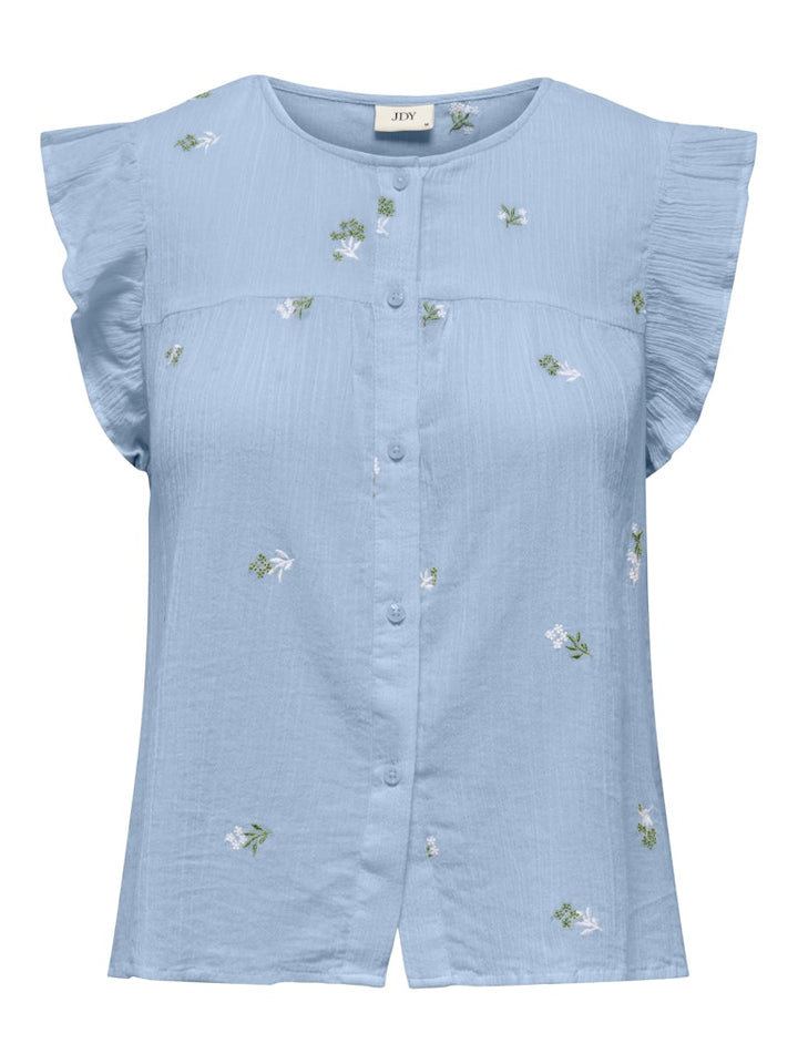 Jdyalba Sl Frill Shirt - Lichtblauw