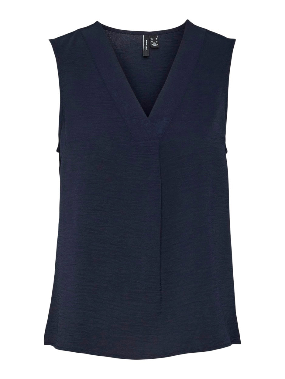 Vmalva Gitte Sl Top Wvn Ga - Navy