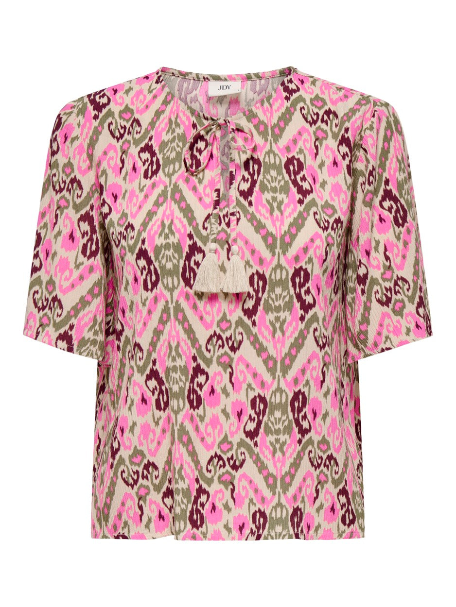 Jdybree Life 2/4 Top Wvn - Roze Dessin