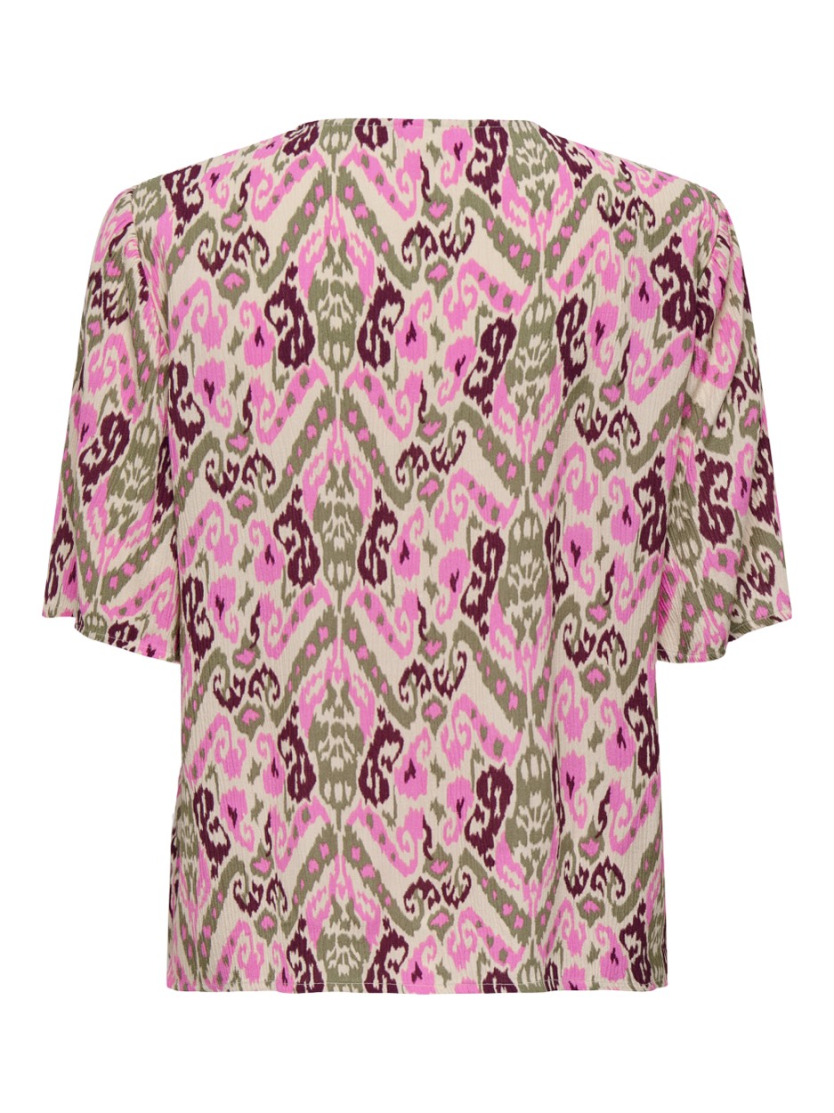 Jdybree Life 2/4 Top Wvn - Roze Dessin