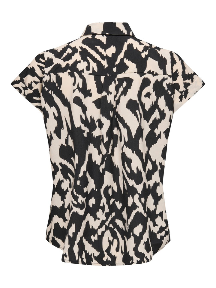 Onlhannover Life S/s Shirt Wvn Noos - Zwart Dessin