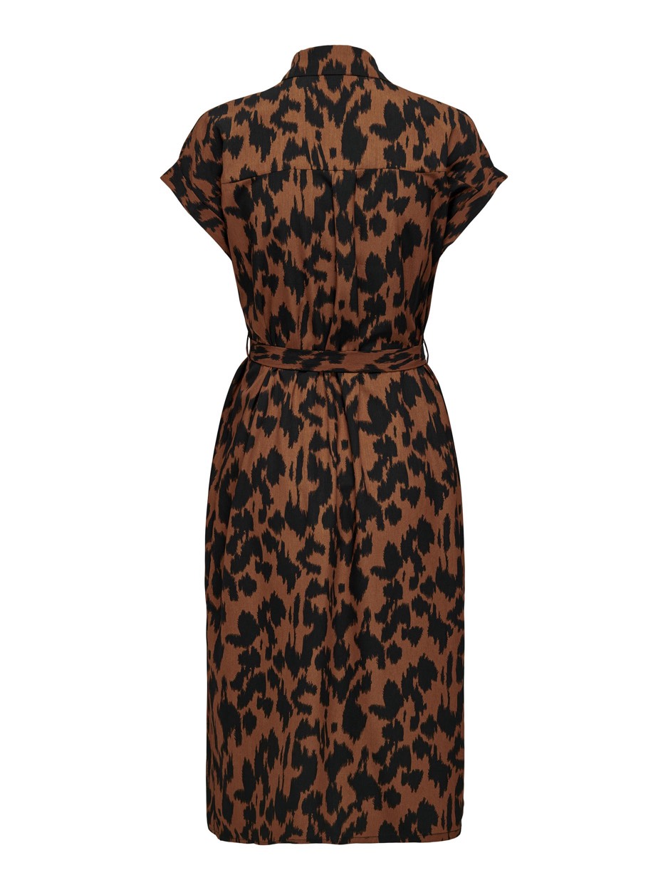 Onlhannover S/s Shirt Dress Noos Wv - Bruin Dessin