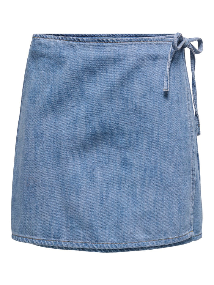 Onlnoelle Wrap Skirt Dnm Yor - Blue Denim