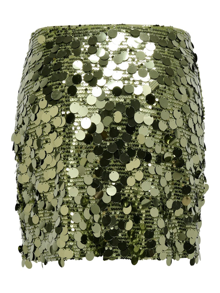 Onljadel Sequins Skirt Wvn - Army