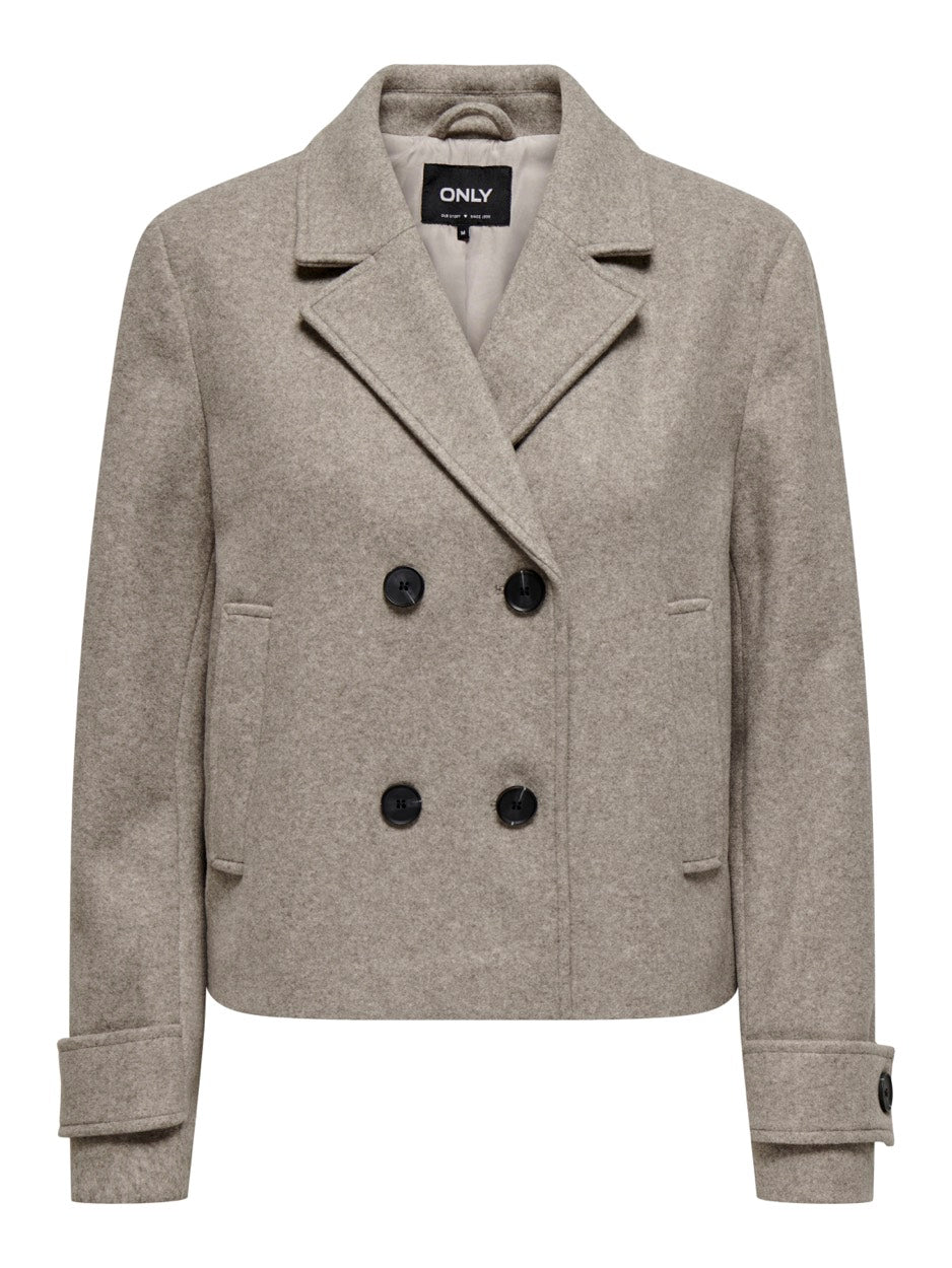 Onlfreja Life Short Db Jacket Otw N - Licht Bruin