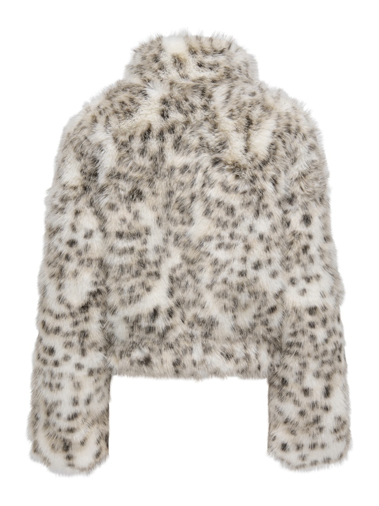 Onljanis Life Faux Fur Leo Jacket Cc Otw - Ecru Dessin