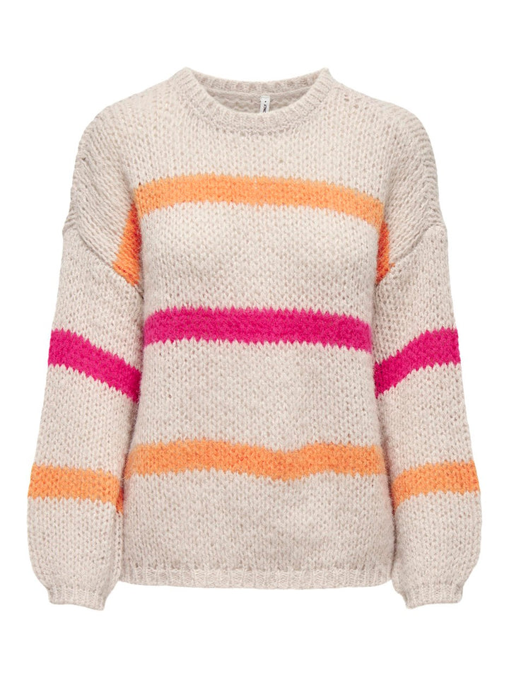 Onljackie Ls Pullover Nca Knt - Ecru Dessin