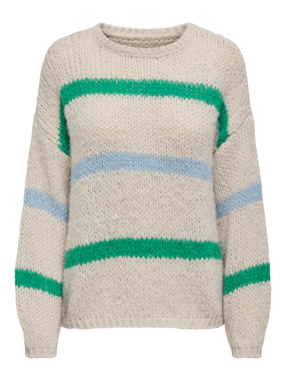 Onljackie Ls Pullover Nca Knt - Ecru Dessin