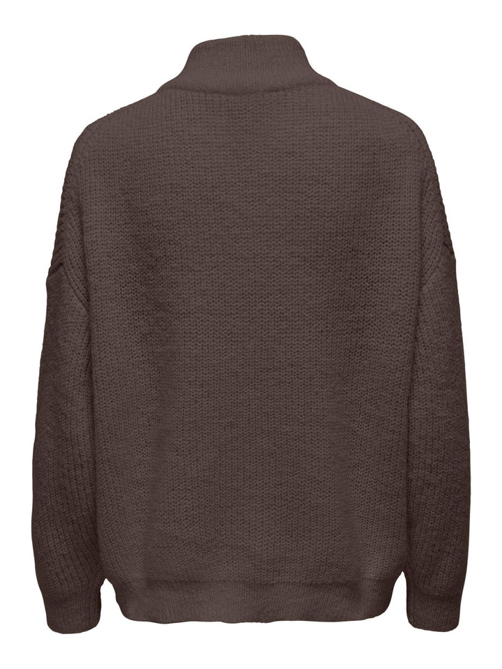 Onlkaja Life Ls Zip Cardigan Cc Knt - Bruin