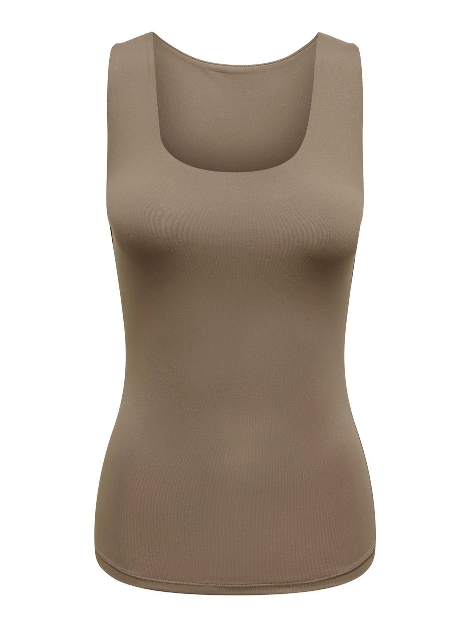 Onlea S/l 2-ways Fit Top Jrs Noos - Taupe