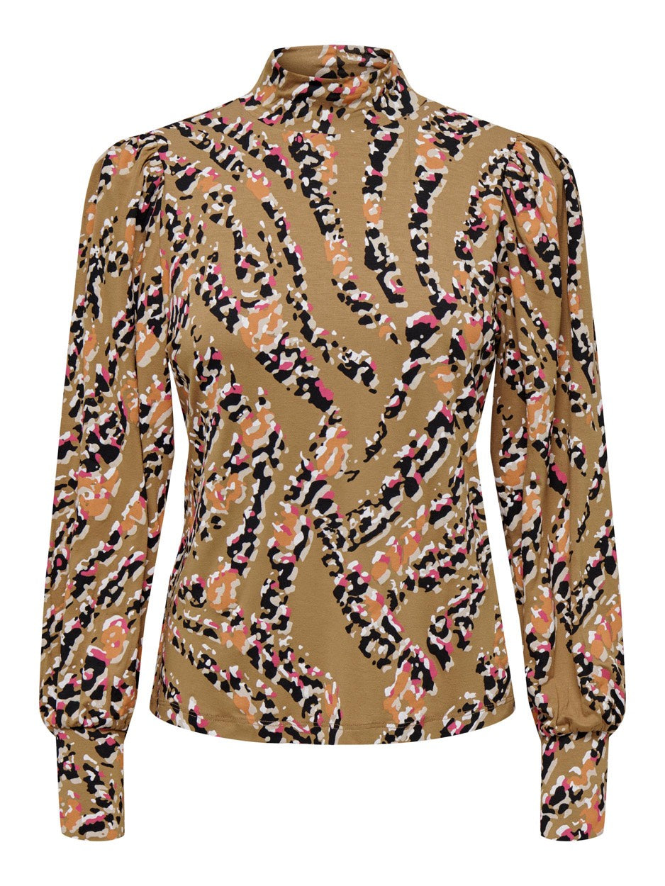 Onlamina L/s Top Jrs - Zand Dessin