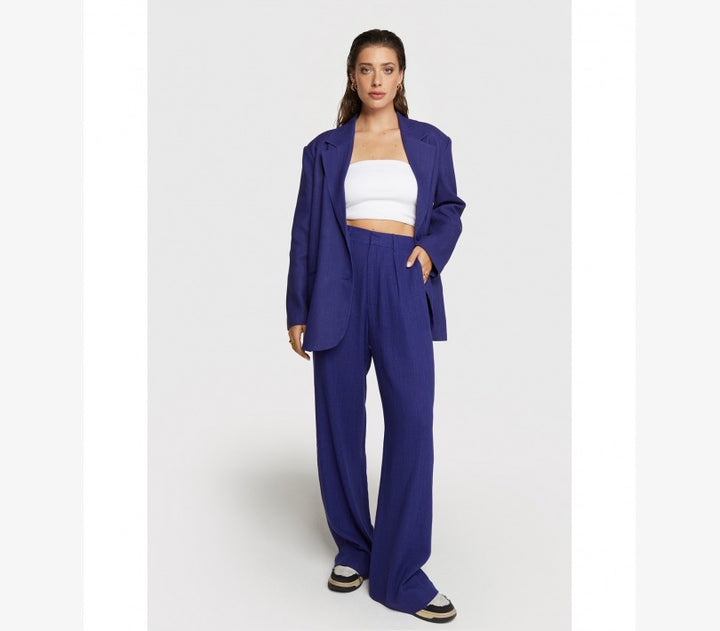 Boucle Oversized Blazer - Paars