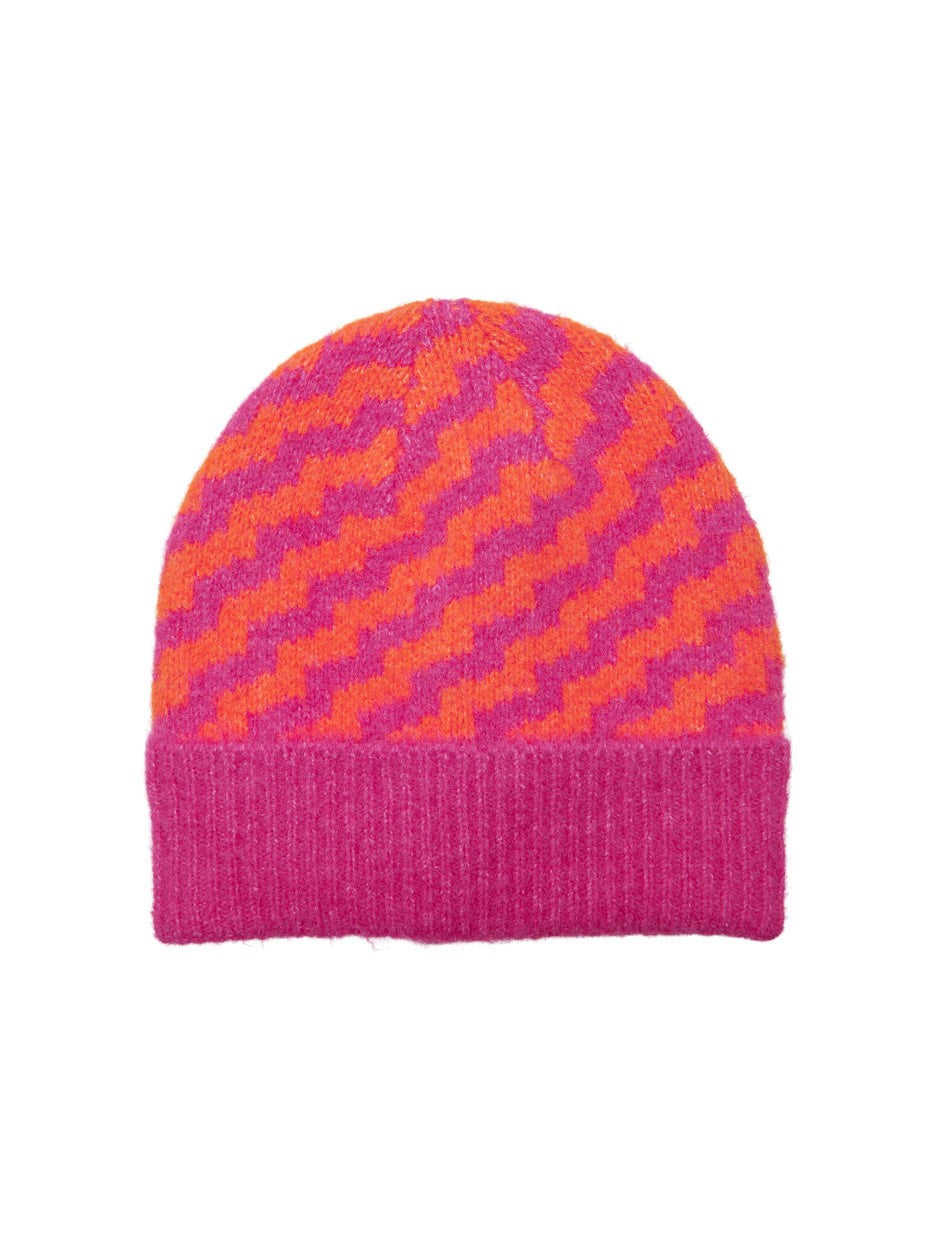 Onldavila Printed Beanie - Roze Dessin