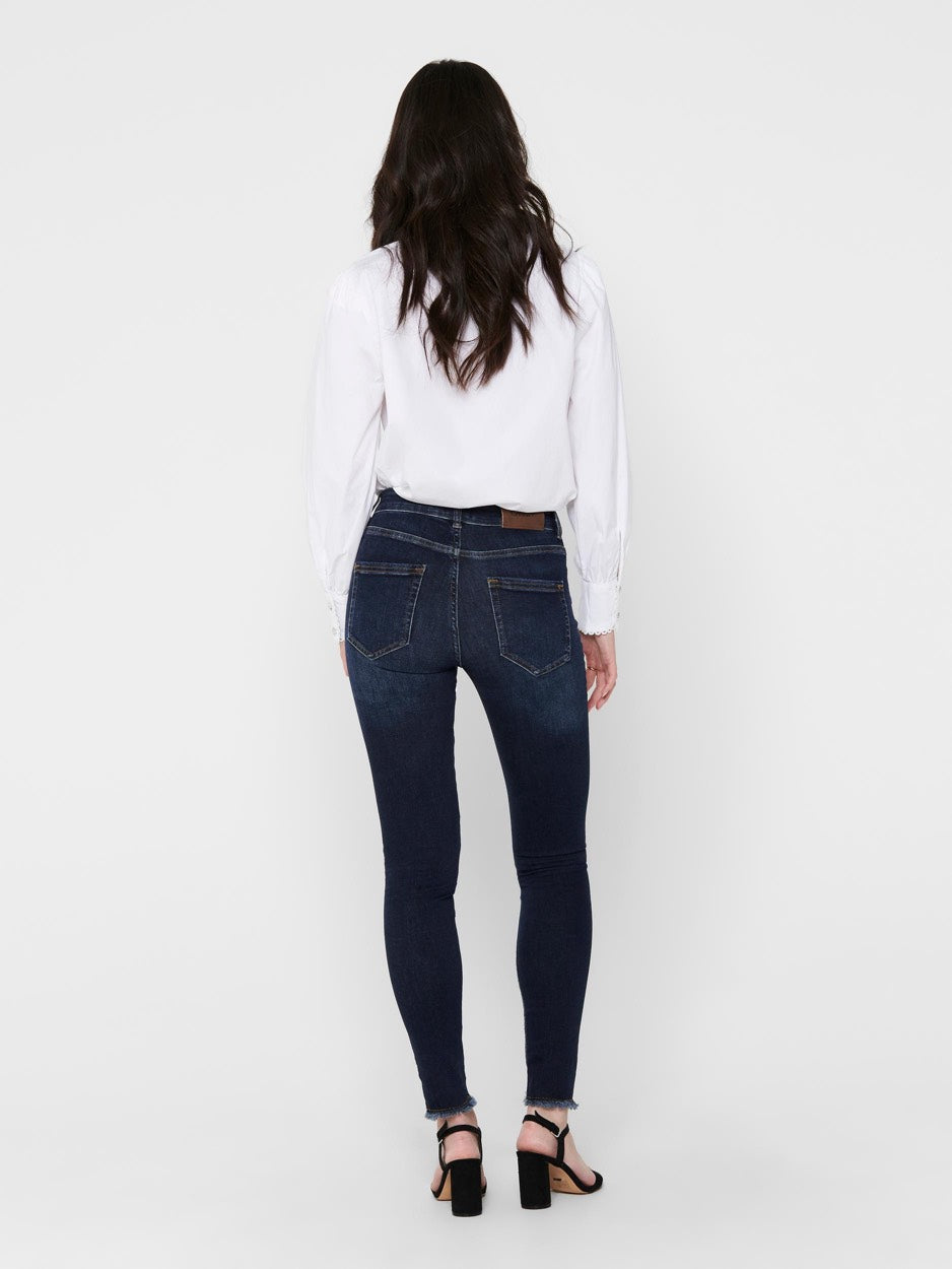 Onlblush Life Mid Sk Ank  Rw Rea837 - Blue Denim
