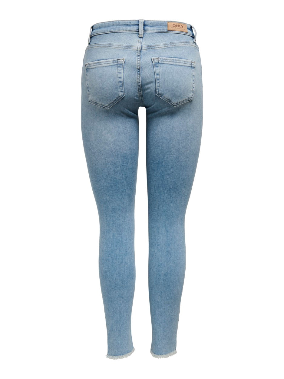 Onlblush Mid Skin Ank Rw Dnm Cro349 - Blue Denim