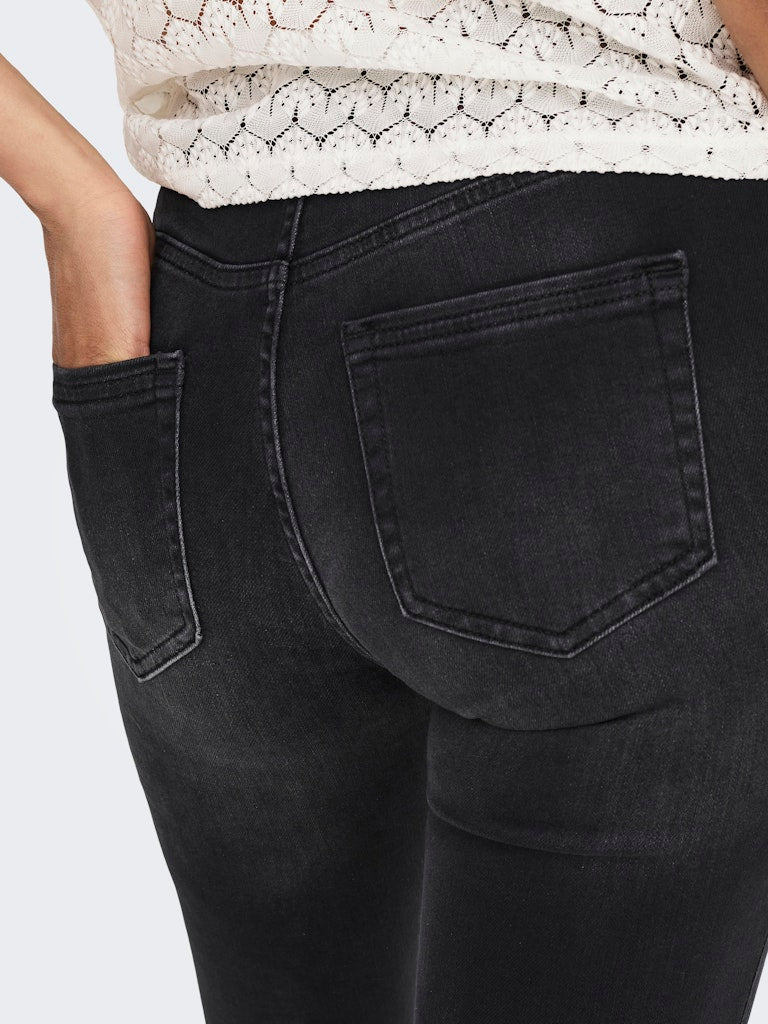 Onlblush Mid Ank Raw Jeans Rea1099 . . 1827. Juli - Black Denim