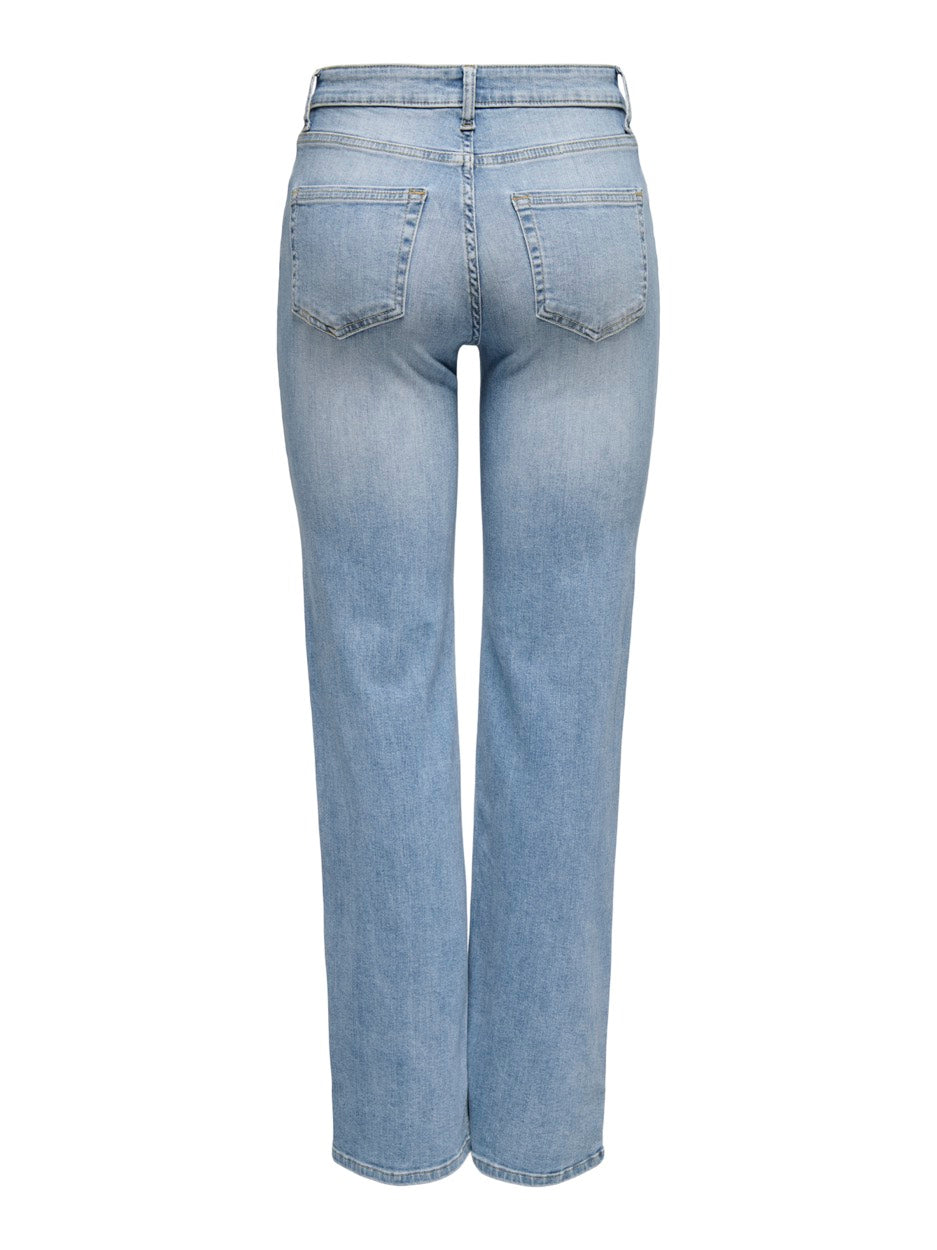 Onlblush Mid Straight Dnm Tai467 No - Blue Denim