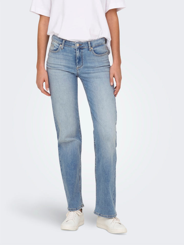 Onlblush Mid Straight Dnm Tai467 No - Blue Denim