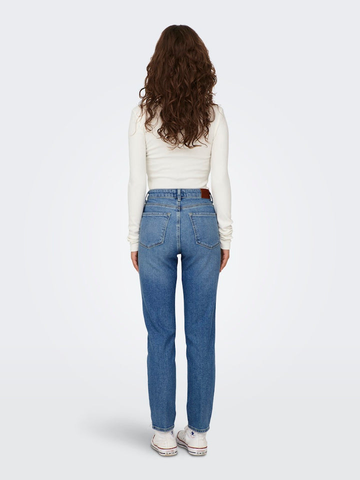 Onlemily Stretch Hw St Ak Dnm - Blue Denim