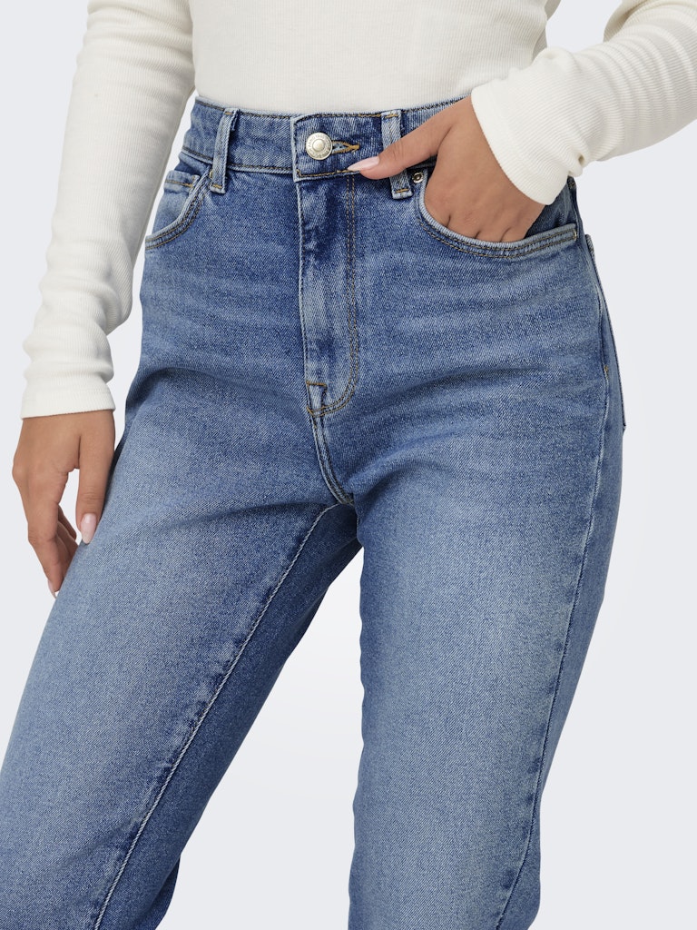 Onlemily Stretch Hw St Ak Dnm - Blue Denim