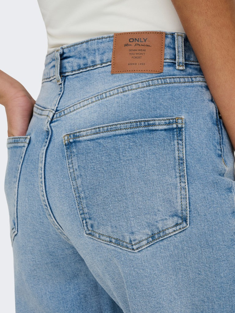 Onljuicy Life Hw Wide Leg Rea365  N - Blue Denim