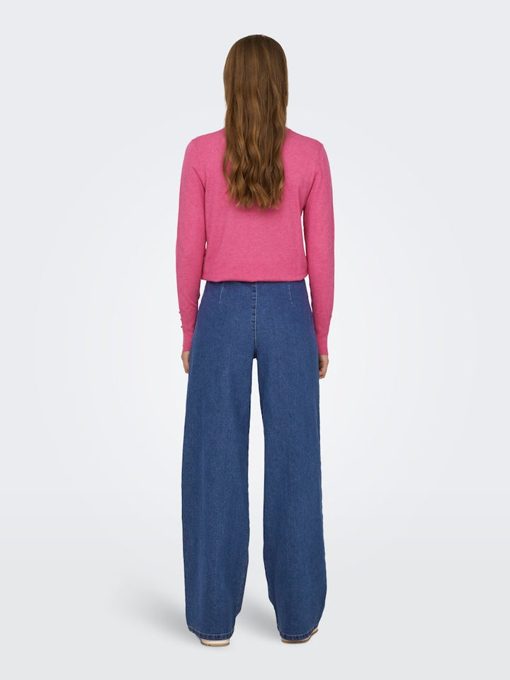 Jdygeggo Hw Wide Jeans Dnm Noos - Blue Denim