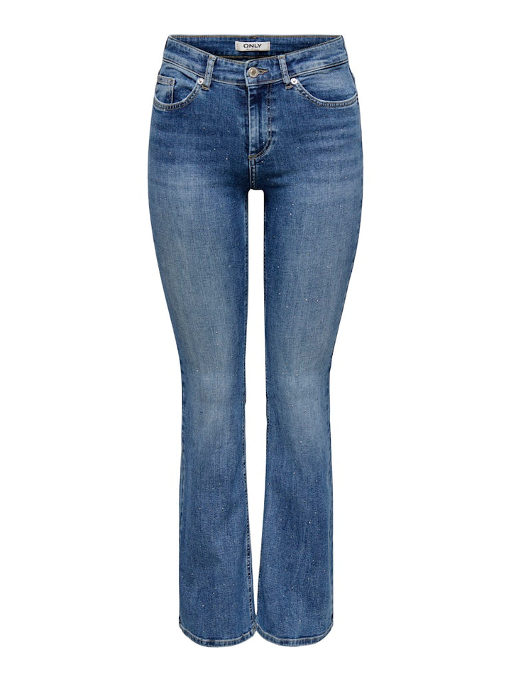 Onlblush Mw Fla Rhineston Dnm Tai885noos - Blue Denim