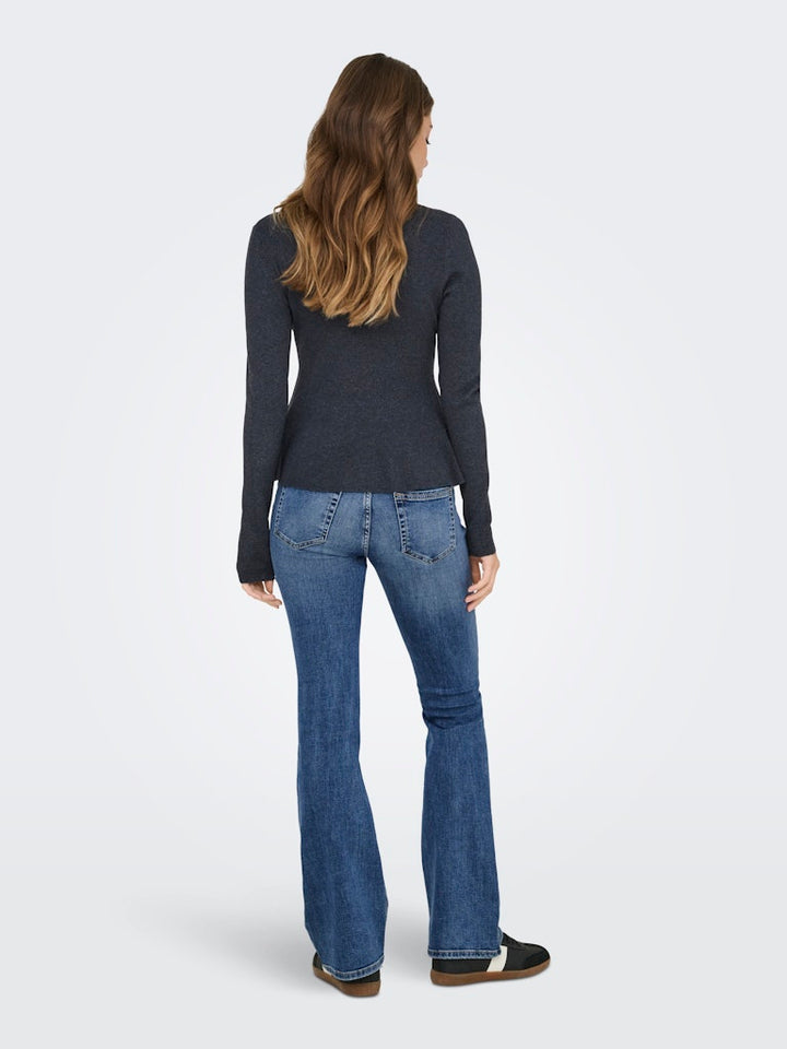 Onlblush Mw Fla Rhineston Dnm Tai885noos - Blue Denim