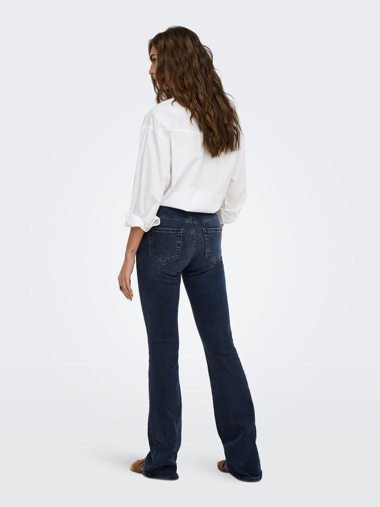 Onlblush Mid Flared Dnm Rea409 Noos - Blue Denim