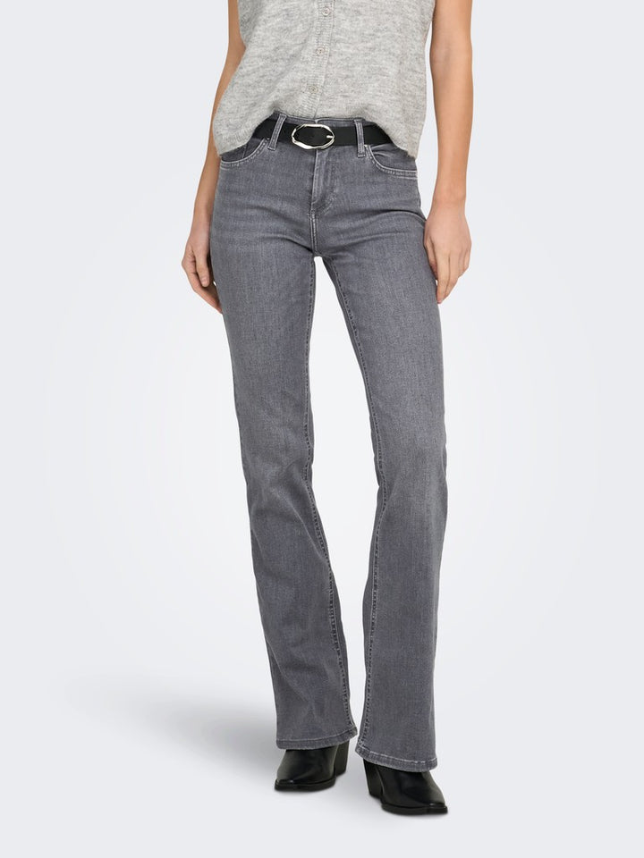 Onlblush Mid Flared Tai0918 Noos - Grey Denim
