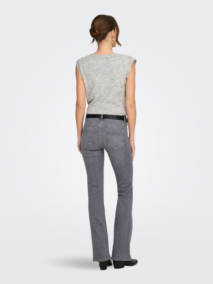 Onlblush Mid Flared Tai0918 Noos - Grey Denim