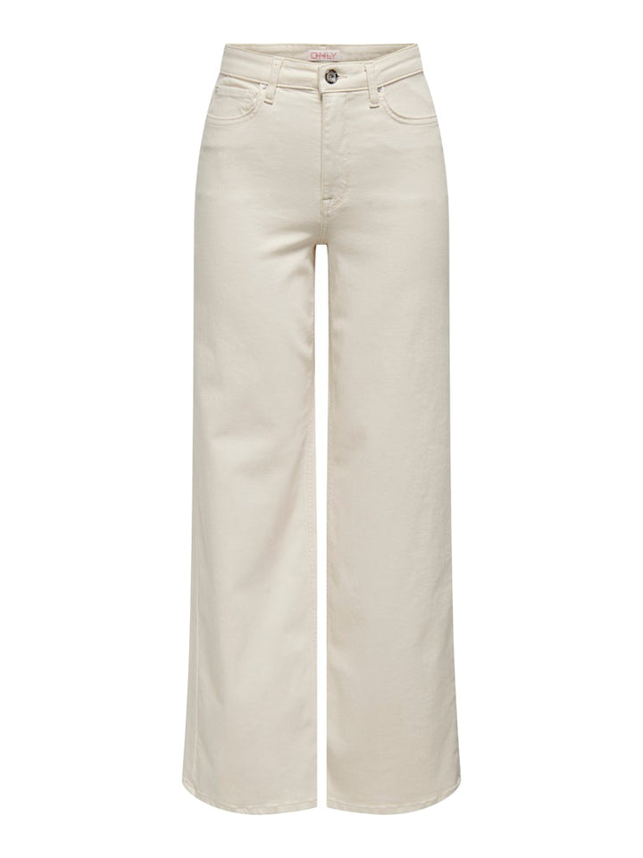 Onlmadison Blush Hw Wide Dnm Cro No - Ecru