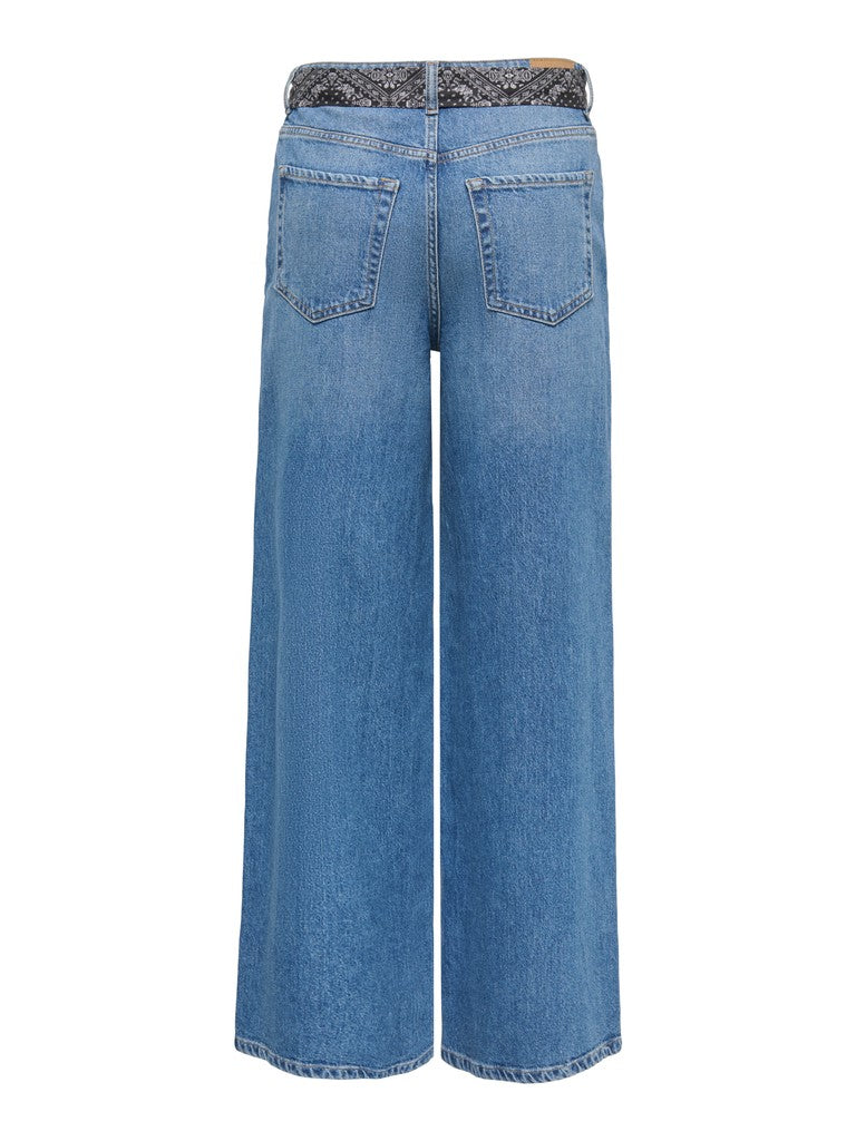Jdyvera Hw X-wid Scarf Jeans Mb Dnm - Blue Denim