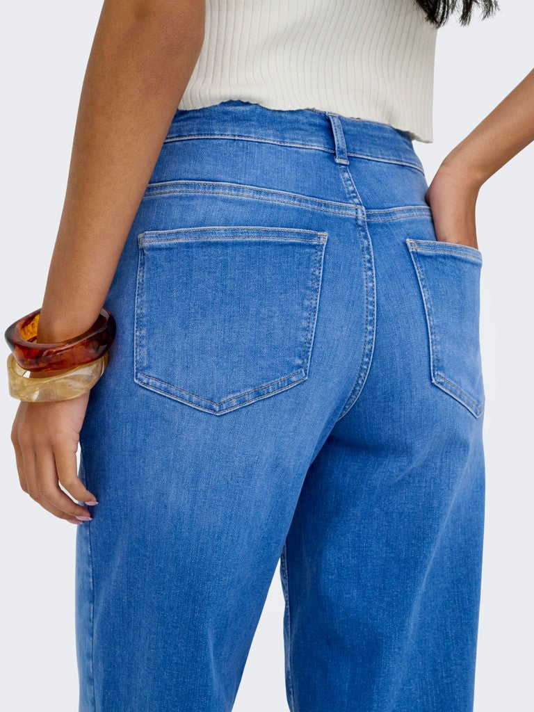 Onlmadison Blush Hw Wide Dnm Rea260 Noos - Blue Denim