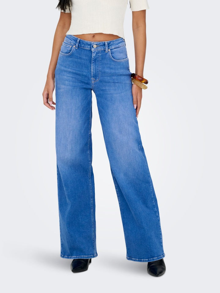 Onlmadison Blush Hw Wide Dnm Rea260 Noos - Blue Denim