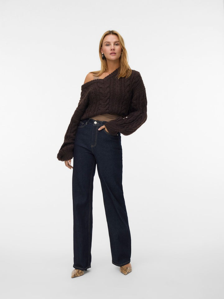 Vmtessa Hr Wide Jeans Ra369 Ga Noos - Blue Denim