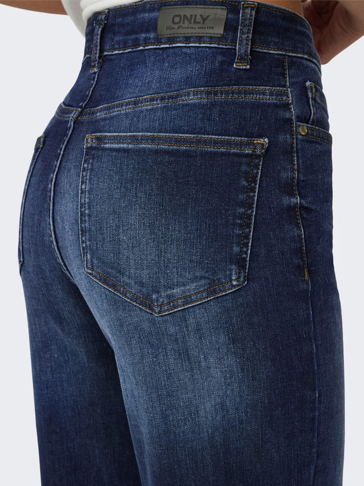 Onlmadison Blush Hw Wide Dnm Rea081 - Blue Denim